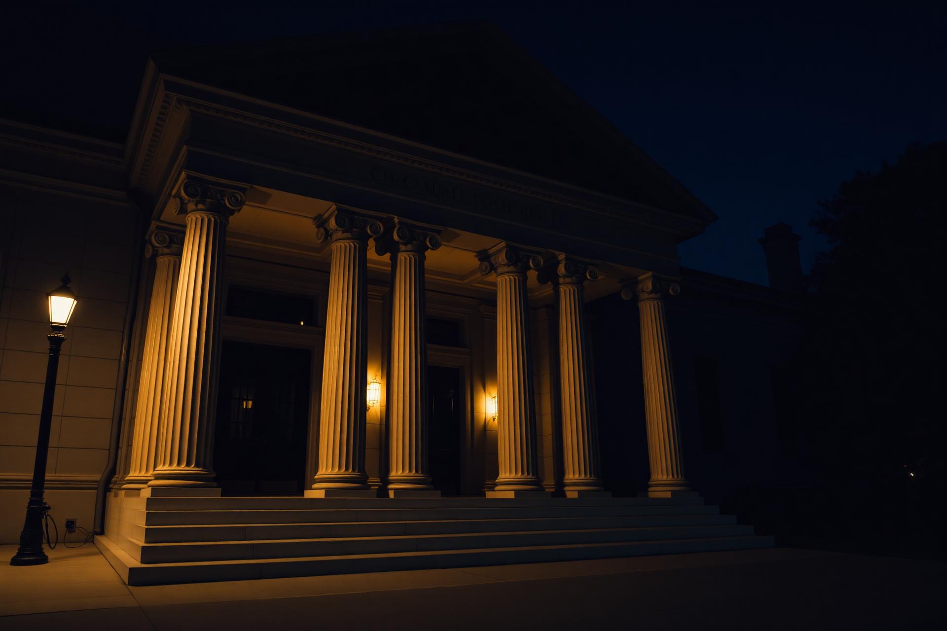 Federal courthouse columns
